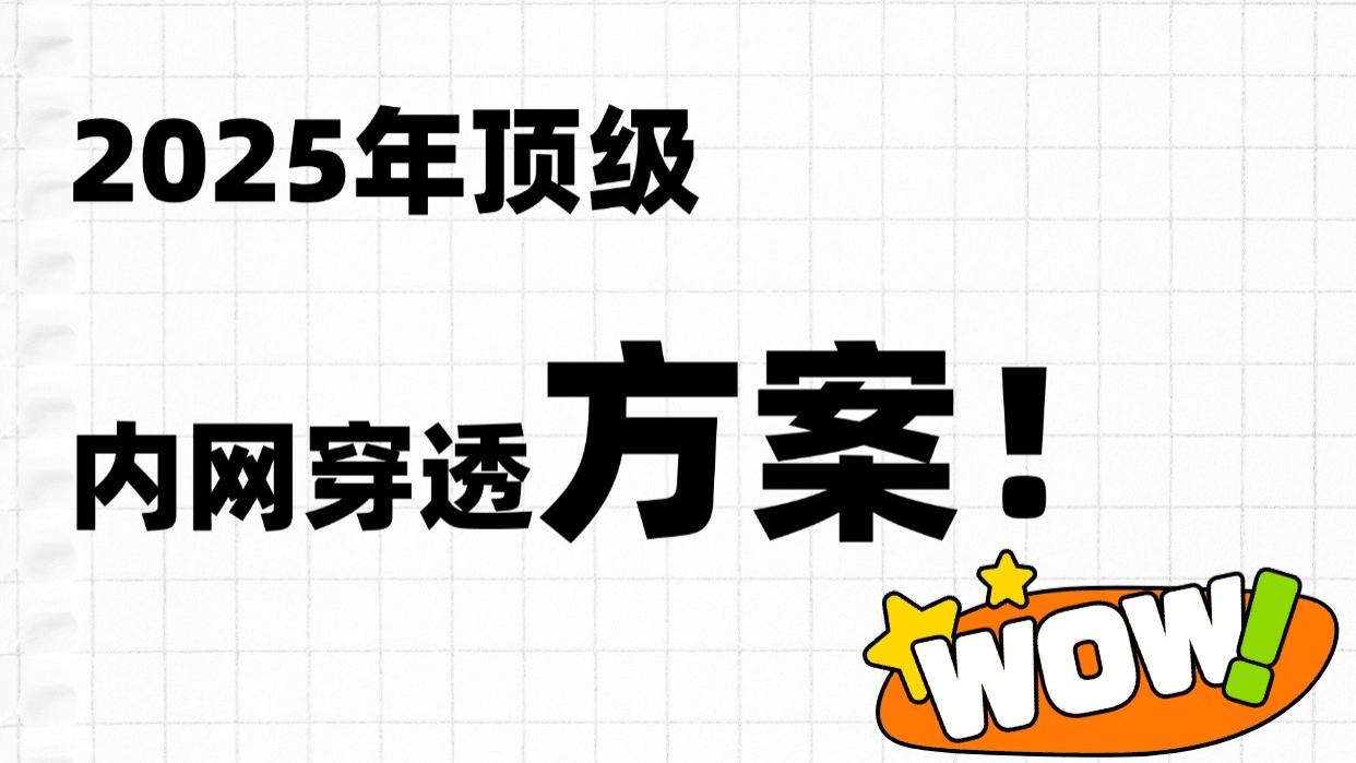 告别复杂配置！2025年顶级内网穿透方案