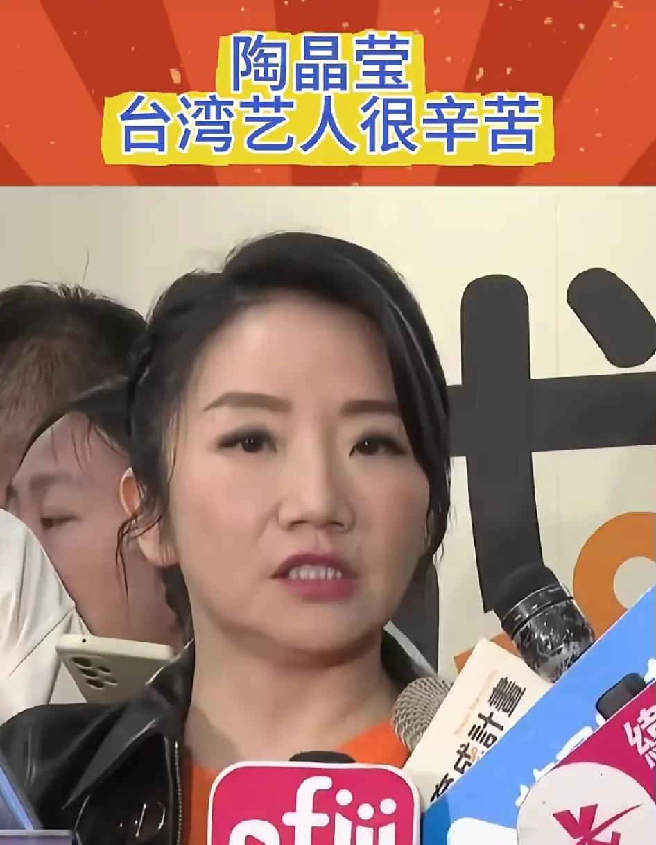 要不怎么说陶晶莹是湾湾娱乐圈的大姐呢？
你看她，还挺会心疼湾湾的艺人的。
都说艺