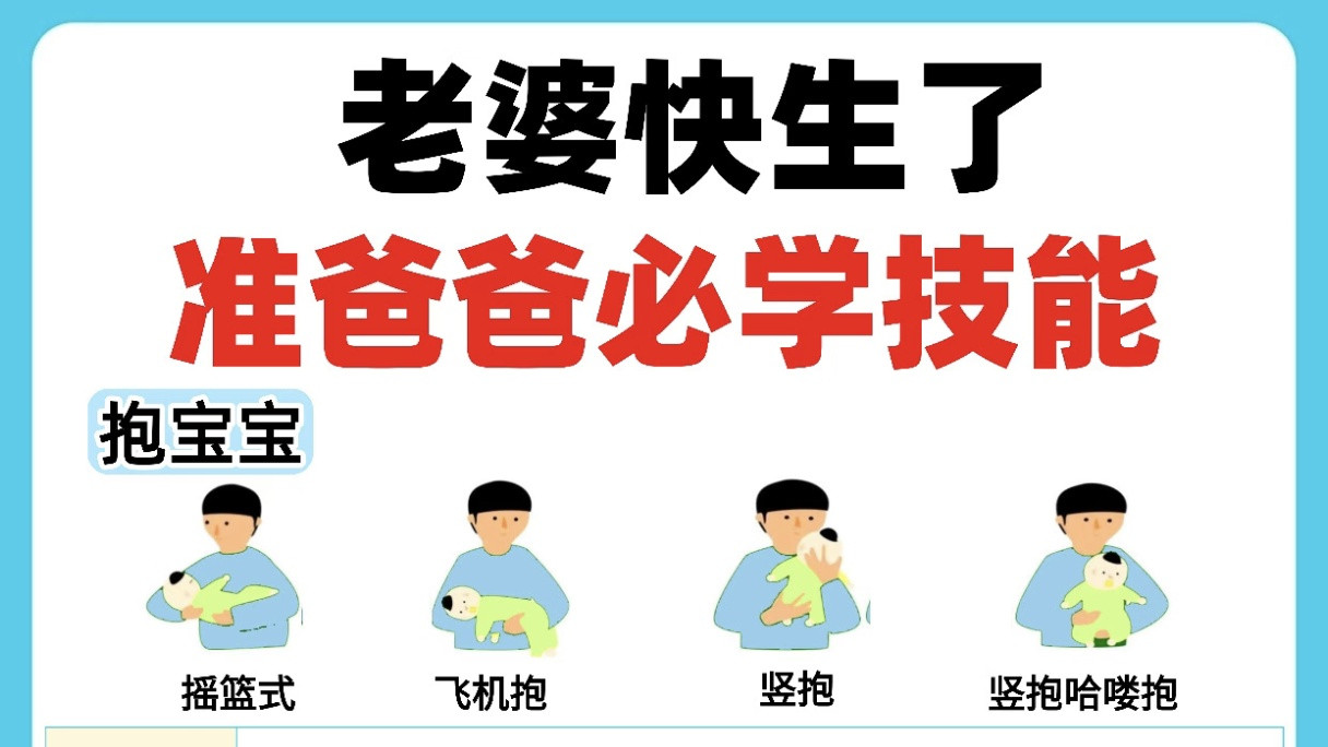 新手奶爸必学新生儿护理技能！准爸爸快来查收！