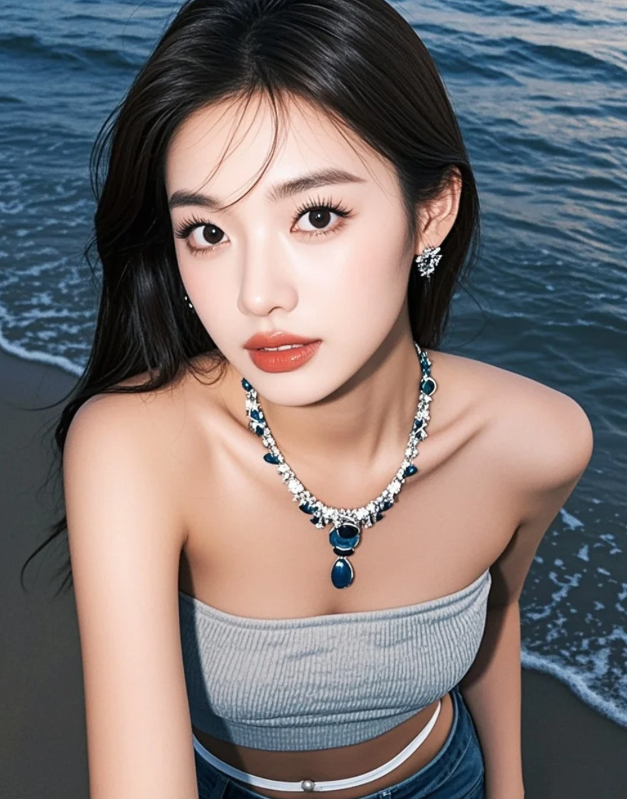 潮声低语，她眼中有星辰