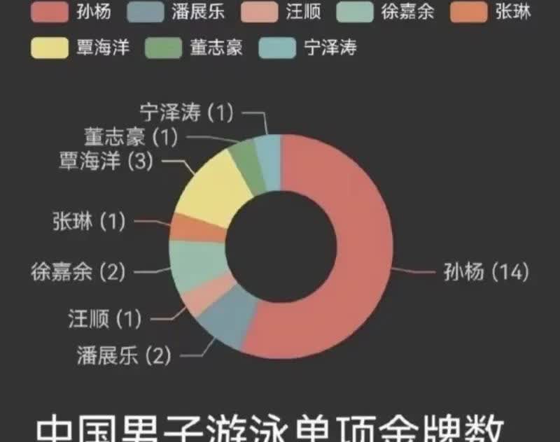 现在看来，孙扬还是中国游泳第一人，大赛从不掉链子。
从伦敦奥运夺冠后，不管是奥