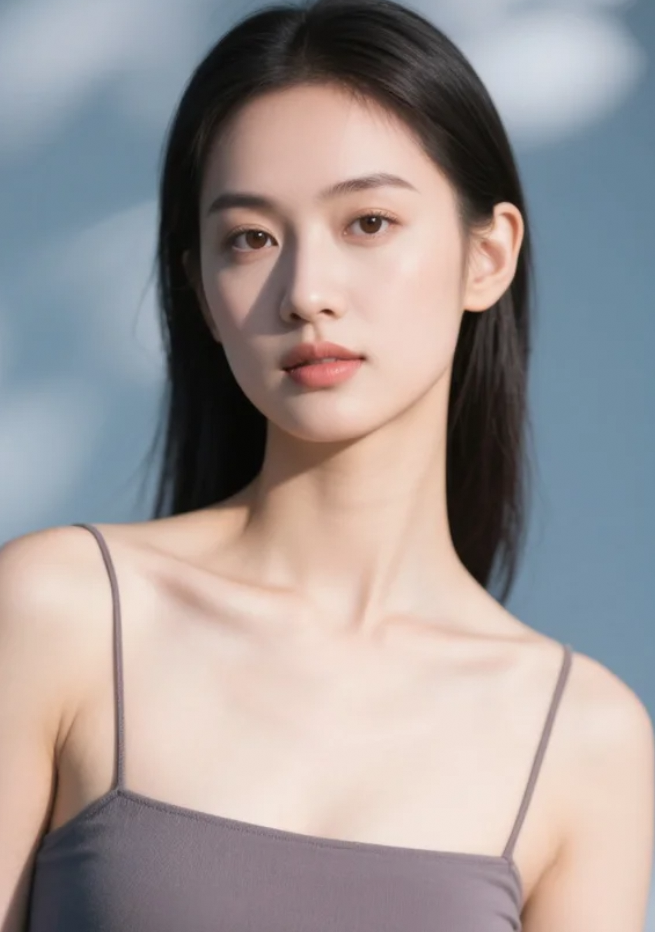 微风轻抚面纱动，神秘优雅引遐想。
