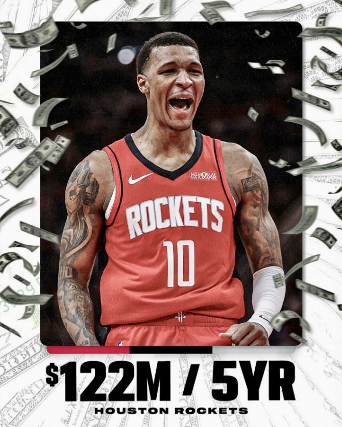提前续约！小贾巴里5年1.22亿美元续约火箭！
