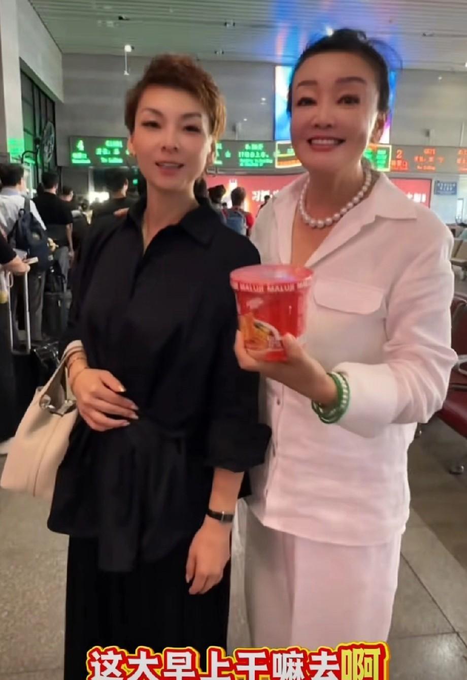 张兰自从复出直播后又开始了忙碌的生活了。一大早上张兰就和麻六记洋洋在高铁站汇合准