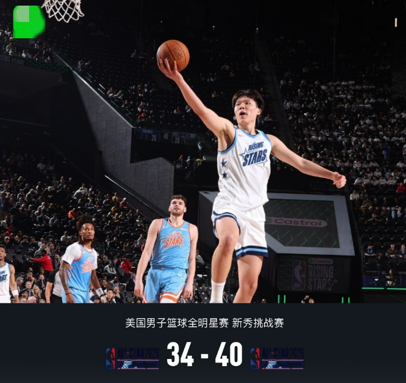 NBA全明星新秀挑战赛中，杨瀚森得分上双，还晃飞队友克林根后上篮命中。最终，安东