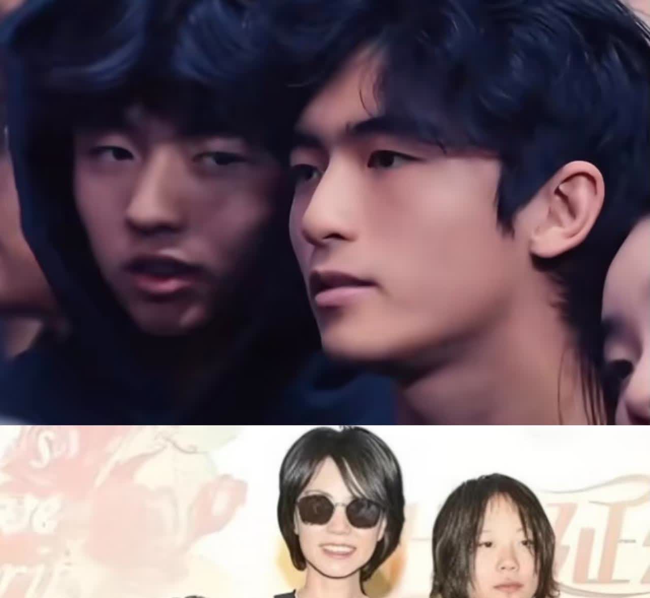 王菲的两个女儿
一个是天生歌手，一个是未来画家

而张柏芝两个儿子，就普通