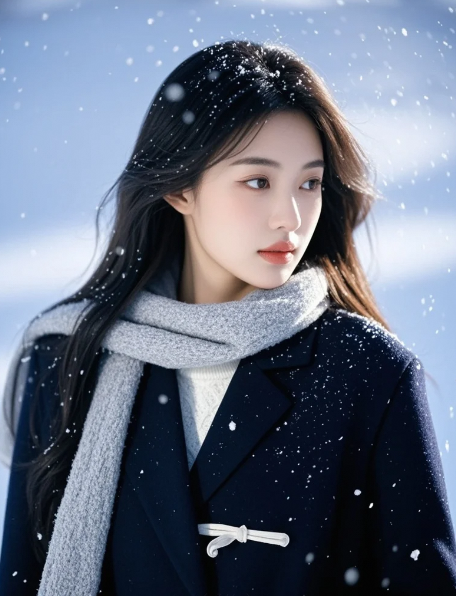 雪落无声，但她一眼望来，心跳轰鸣。
