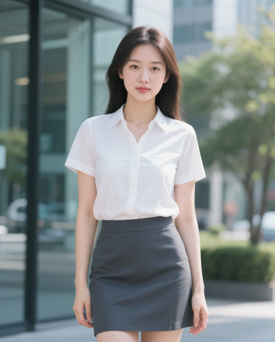 职场温馨角落，亲和上班族美女的暖心光影