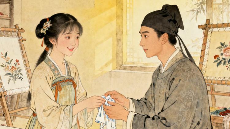 民间故事：比翼连理图