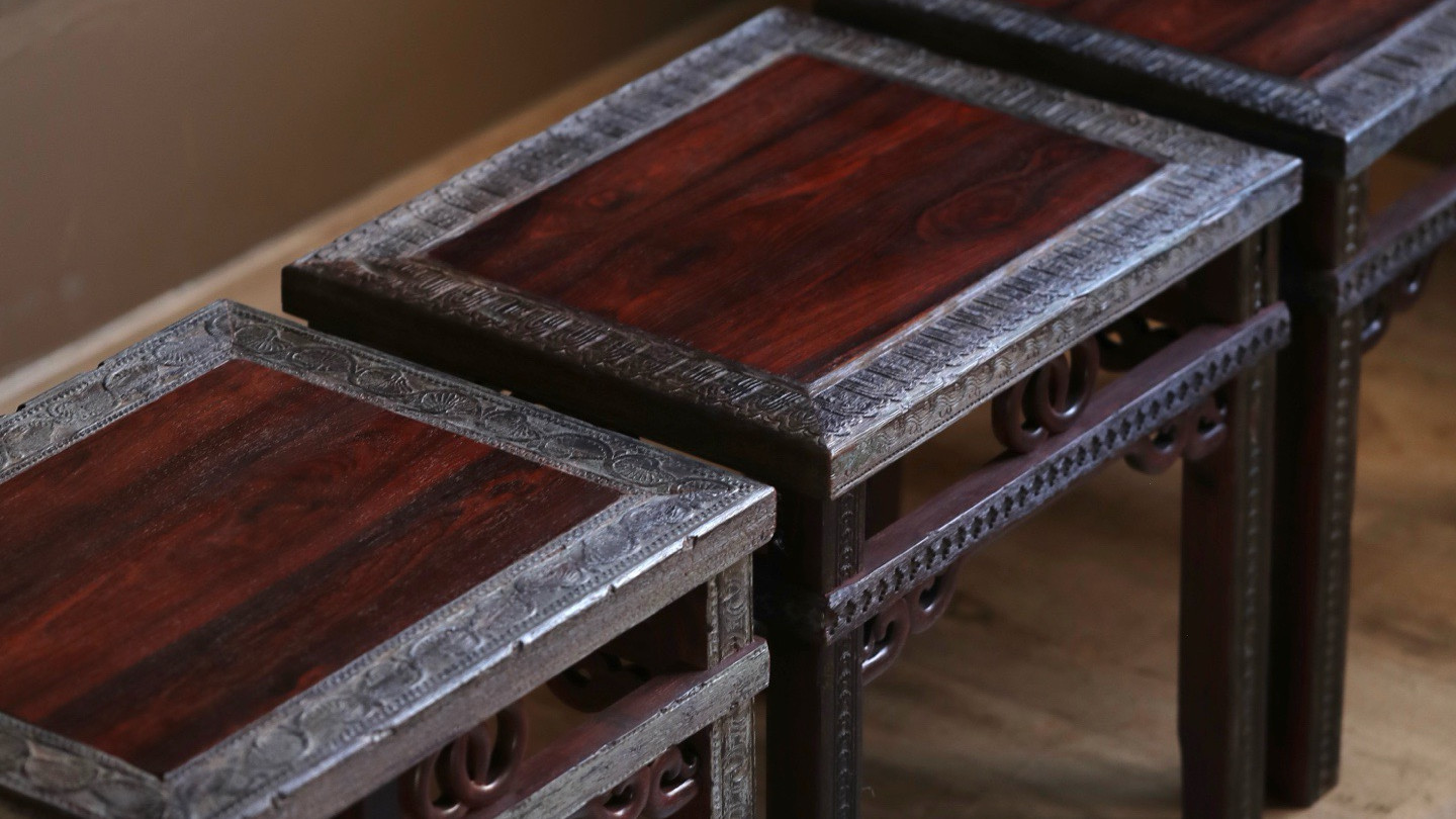 “时光的艺术” ，小叶紫檀，方凳