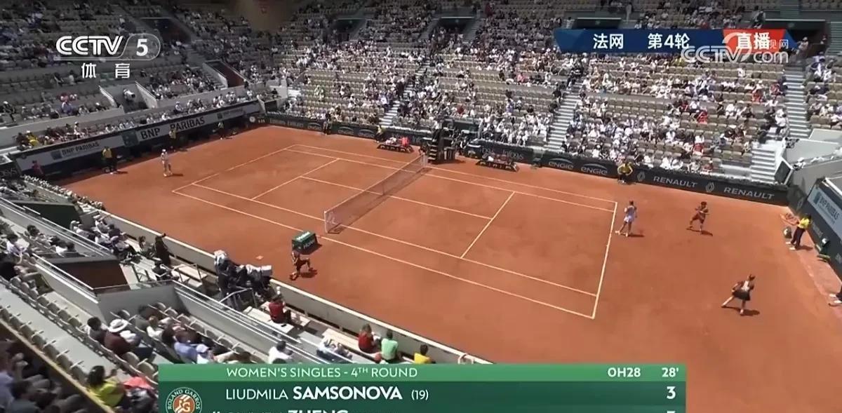 3：3！比赛相当胶着！郑钦文冲击法网历史！
      今晚，赛会8号种子郑钦文