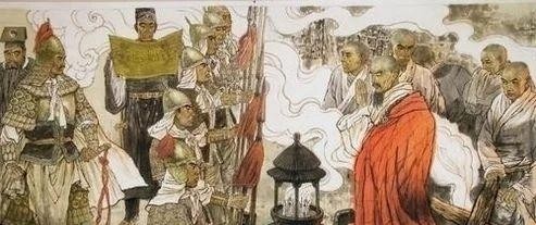 公元845年，唐武宗展开“灭佛运动”，拆毁4600多座寺院，勒令26.5万僧尼还