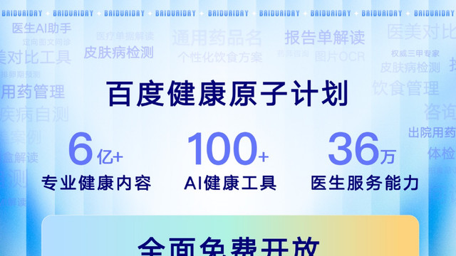 百度升级发布文心健康管家，打造24小时全能“家庭医生”