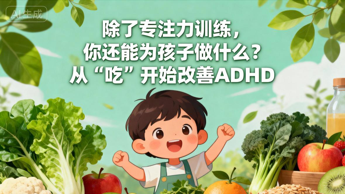 除了专注力训练，你还能为孩子做什么？从“吃”开始改善ADHD