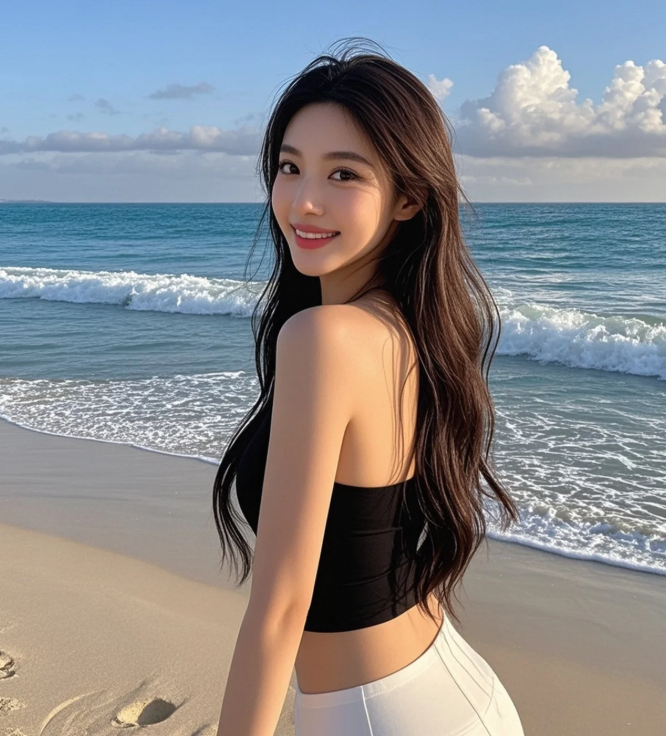 美眉比基尼写真大片，回眸一笑灵动迷人