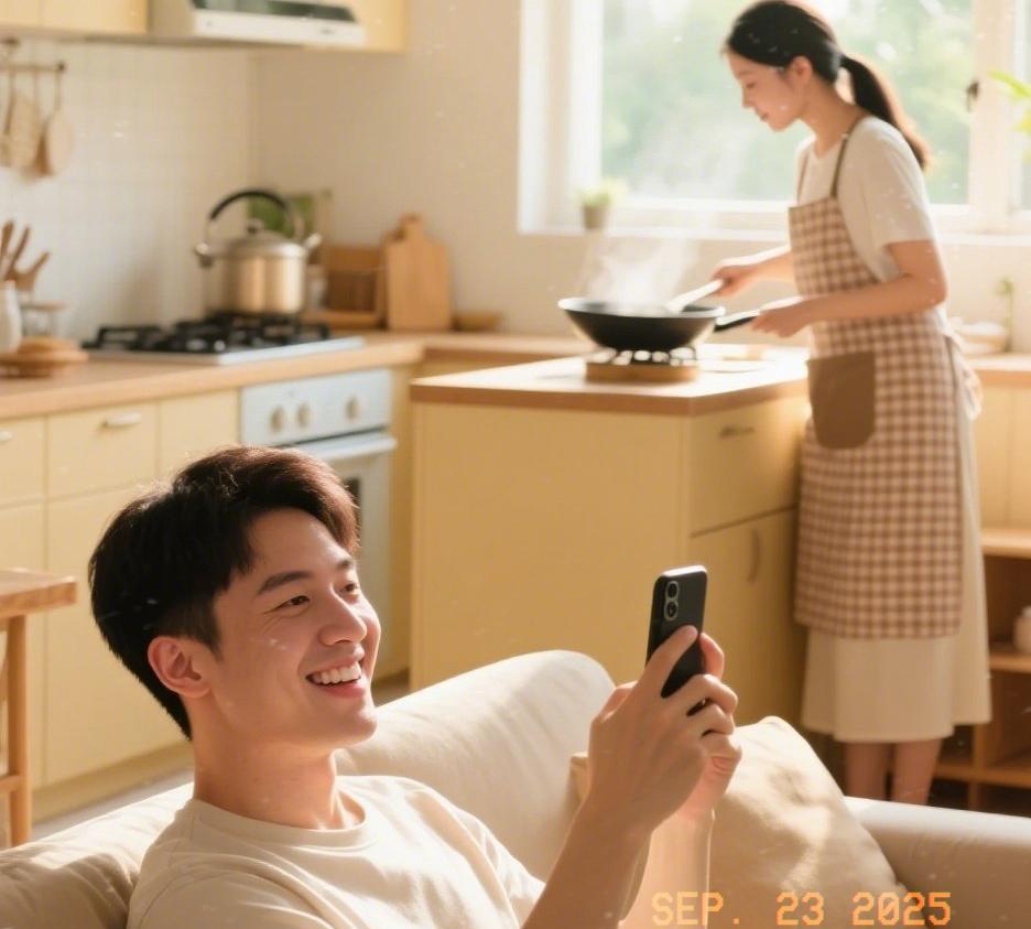 已经出了墙的男人都会有这样的心理...
他会觉得老婆是他当年没得选的时候，
不得