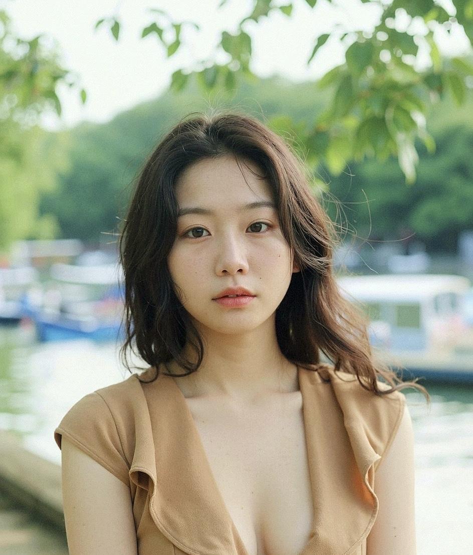 夏日清新，水边漫步，少女心满满