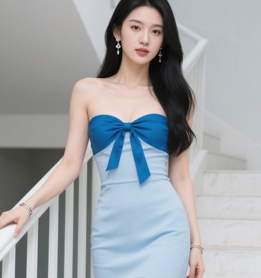 长发甜妹一笑倾城身材绝