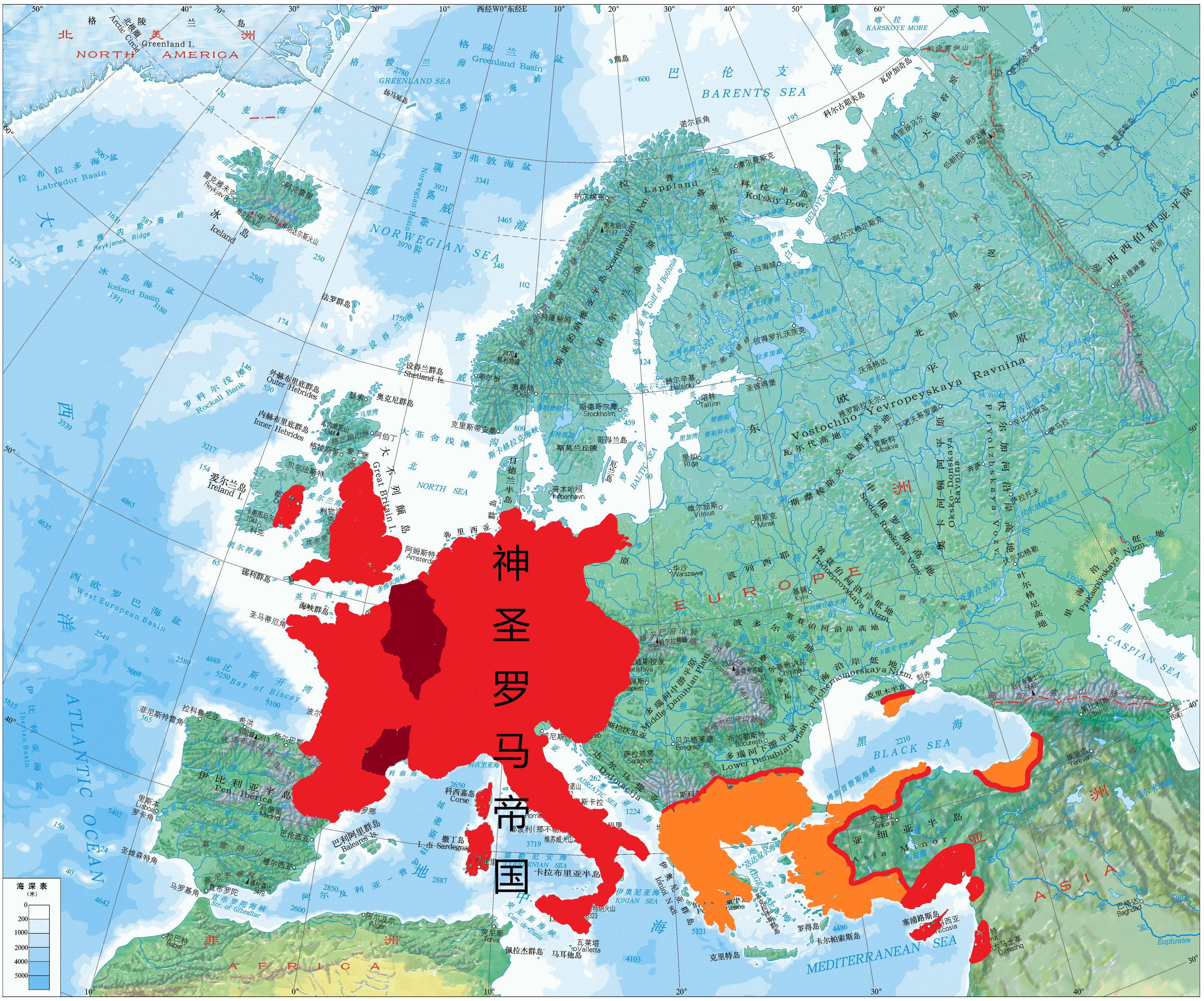 1190年代，神圣罗马帝国在亨利六世皇帝统治下达到极盛，他不仅以神圣罗马皇帝和西
