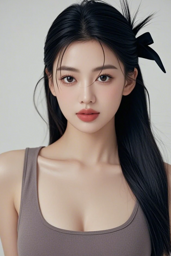 慵懒卷发衬托天鹅颈，这颜值堪称行走的艺术品