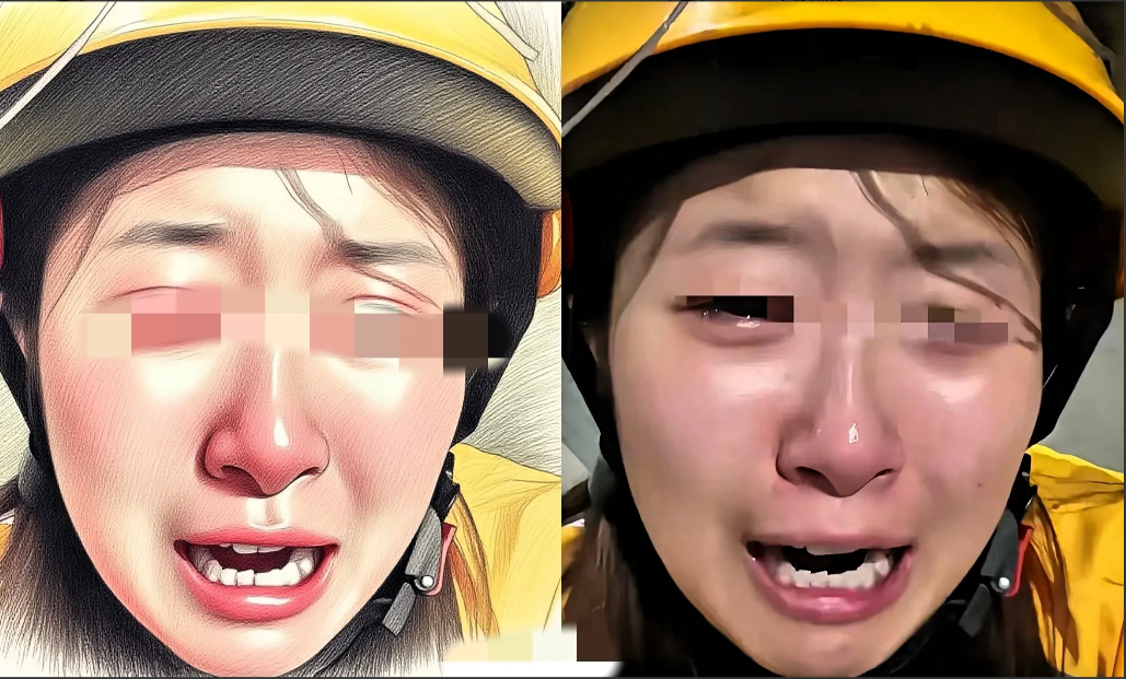 山东女外卖员边哭边自述：
初中辍学打工，
一天干12小时才

挣200，除去吃喝