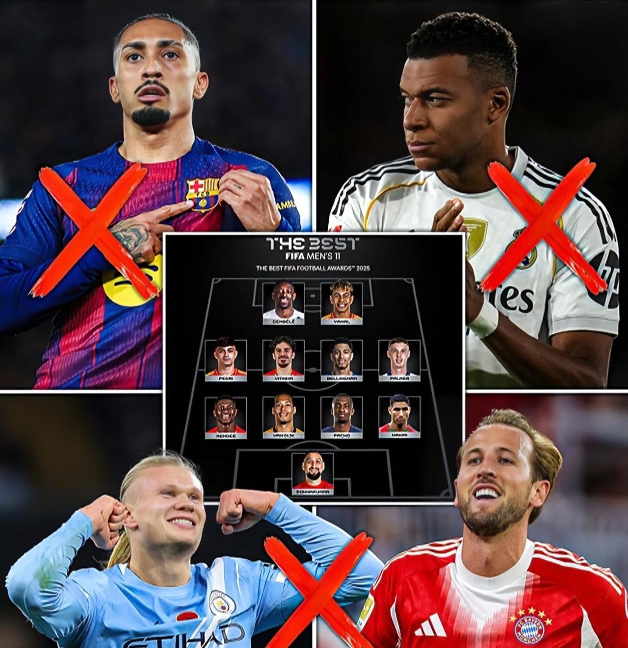 恕我直言，这3人最不配国际足联最佳阵容！
1.贝林厄姆，完全不配！
2.帕尔默，