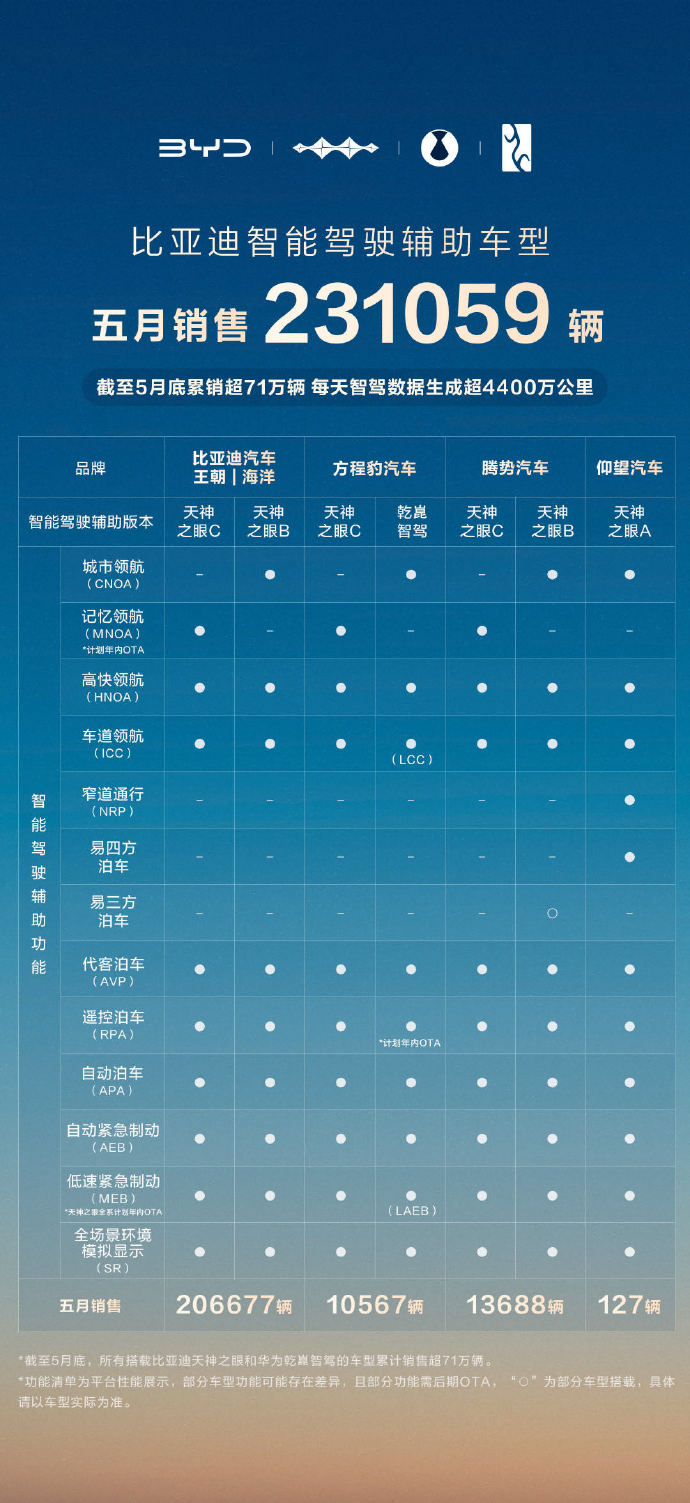 比亚迪智驾销量强势领跑