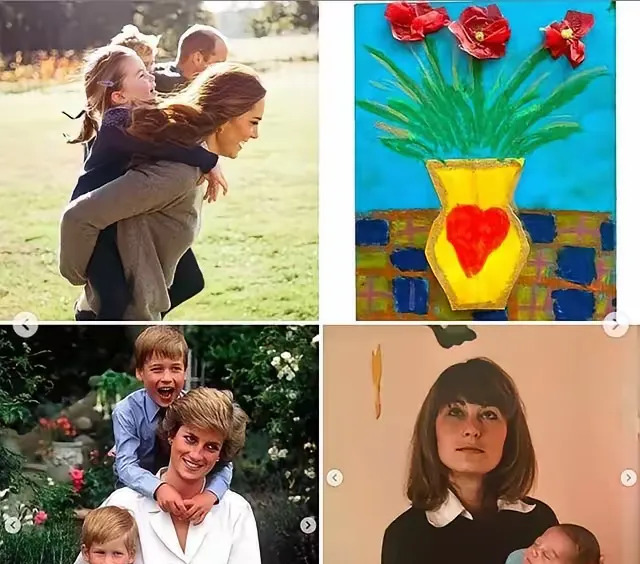 凯特王妃母亲节晒三代照片











英国母亲节，王室成员又开始暗中较