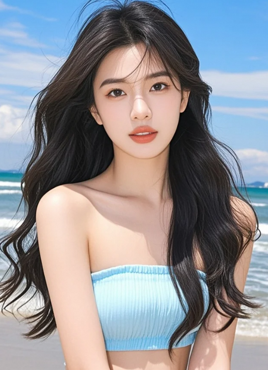 美女一笑，像晨光洒在湖面，温柔得让人心尖微漾！