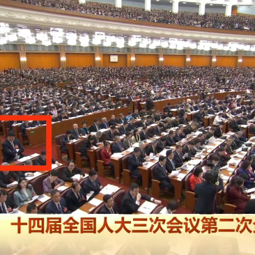 直观感受到了姚明体型的巨大，在人民大会堂单独坐一排。