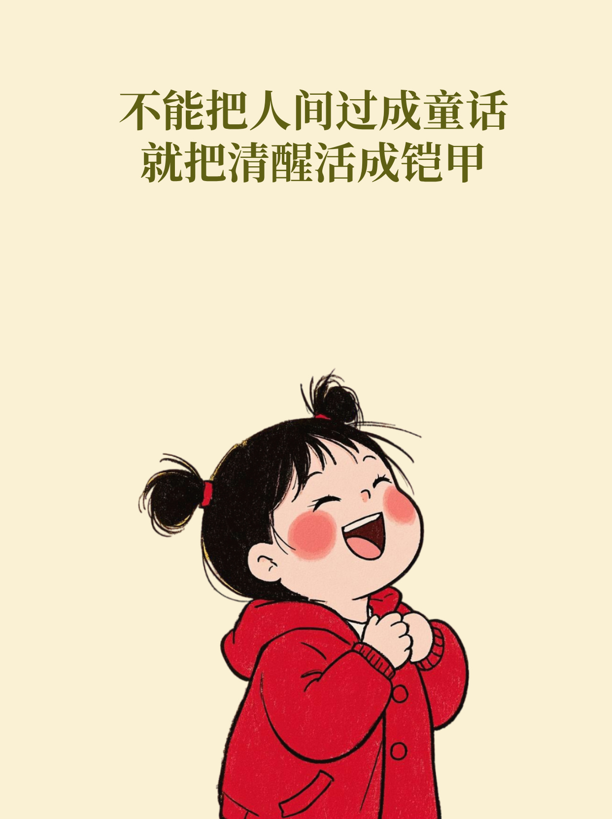 不能把人间过成童话，就把清醒活成铠甲