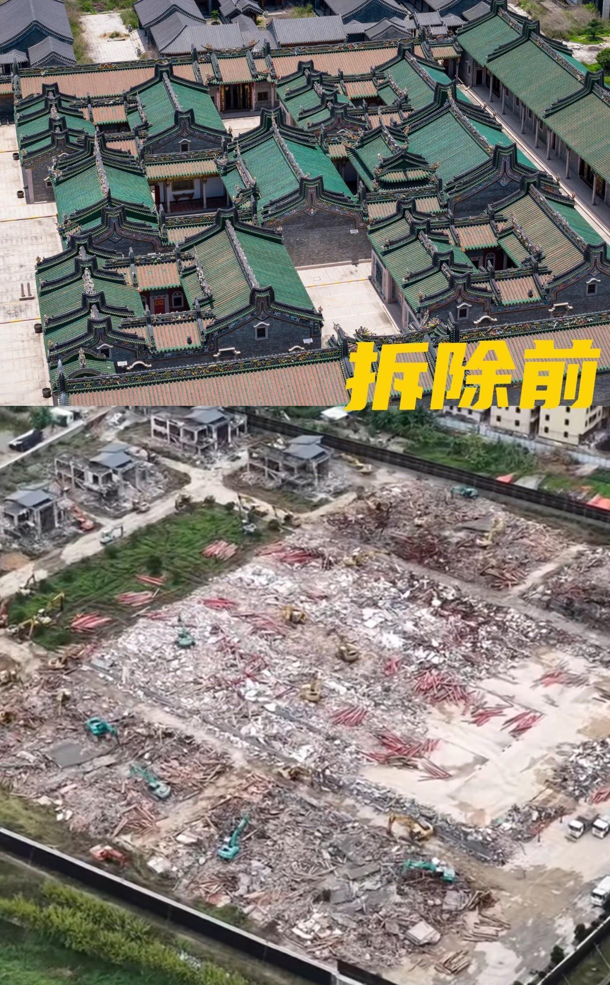 潮汕“英之园”一夜之间被夷为平地！
它的老板是谁？
查了才知道，原来“英之园”的