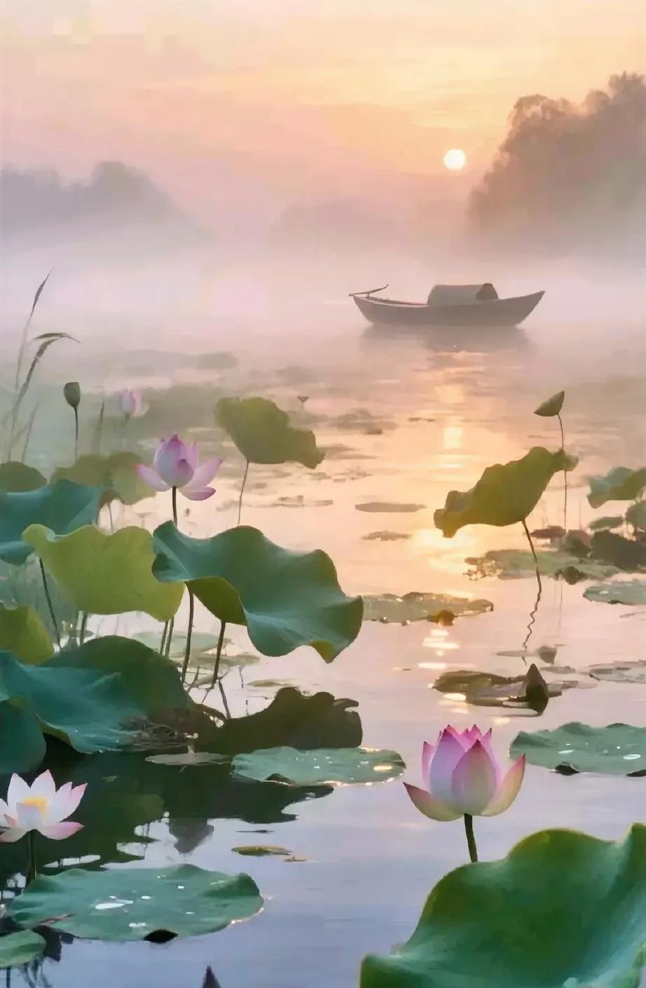 文/素荷
夏日，当细雨轻吻着荷塘，泛起的涟漪仿佛是禅波在轻漾。时光就在这无声无息