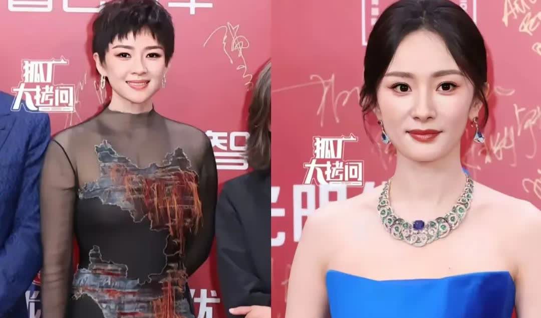 网友说章子怡输给了杨幂，说造型不好看。不见得啊！

章子怡短发很年轻。杨幂还