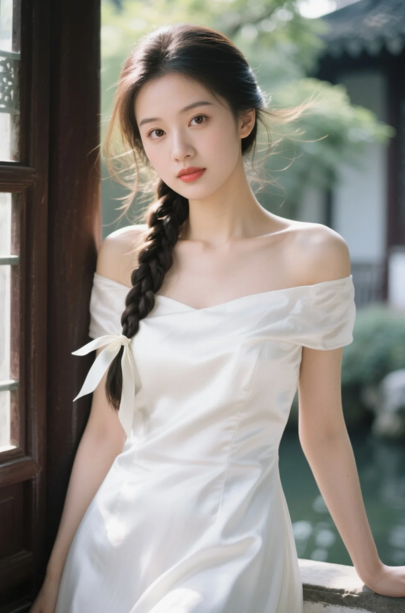 蒙蒙光晕，她像从画中走来的仙子