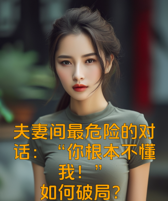 夫妻间最危险的对话：“你根本不懂我！”如何破局？