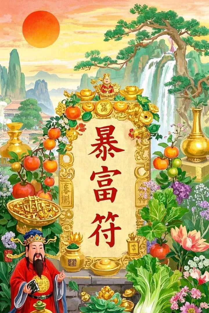 良辰吉时已到，双手接暴富！
职场上，能力“富”盖群雄，项目投标一击即中，晋升之路