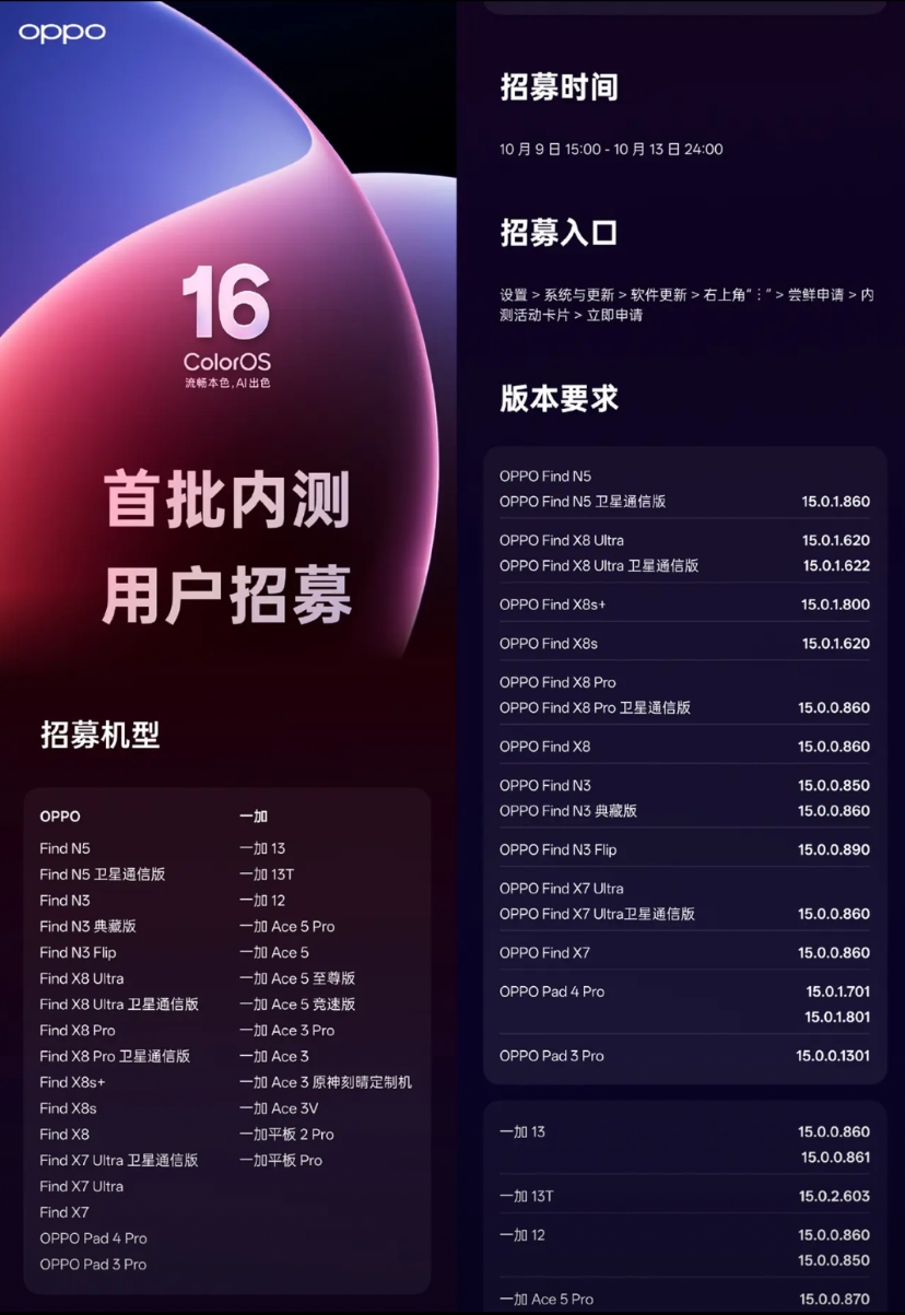 OPPO这次玩得有点大啊！刚准备关注Find X9系列发布会，结果发现新机首发搭