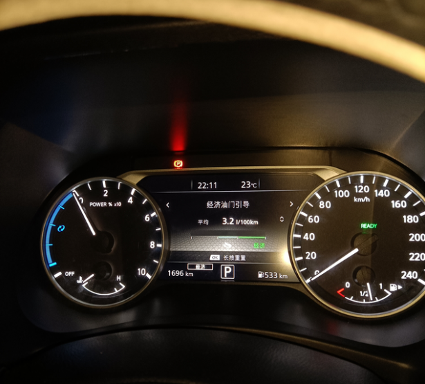 我九月买的轩逸e-power，行了1600公里多，现在天气凉了测试下在市区不开空