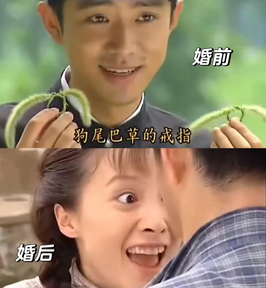 看吧领证太容易就是这个下场
一个狗尾巴草就结婚了
果然婚后就会发疯！