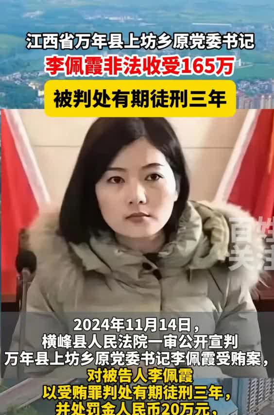 历时大半年的“佩奇”一案终于尘埃落定。女主角受贿165万，被判三年；男主角受贿1