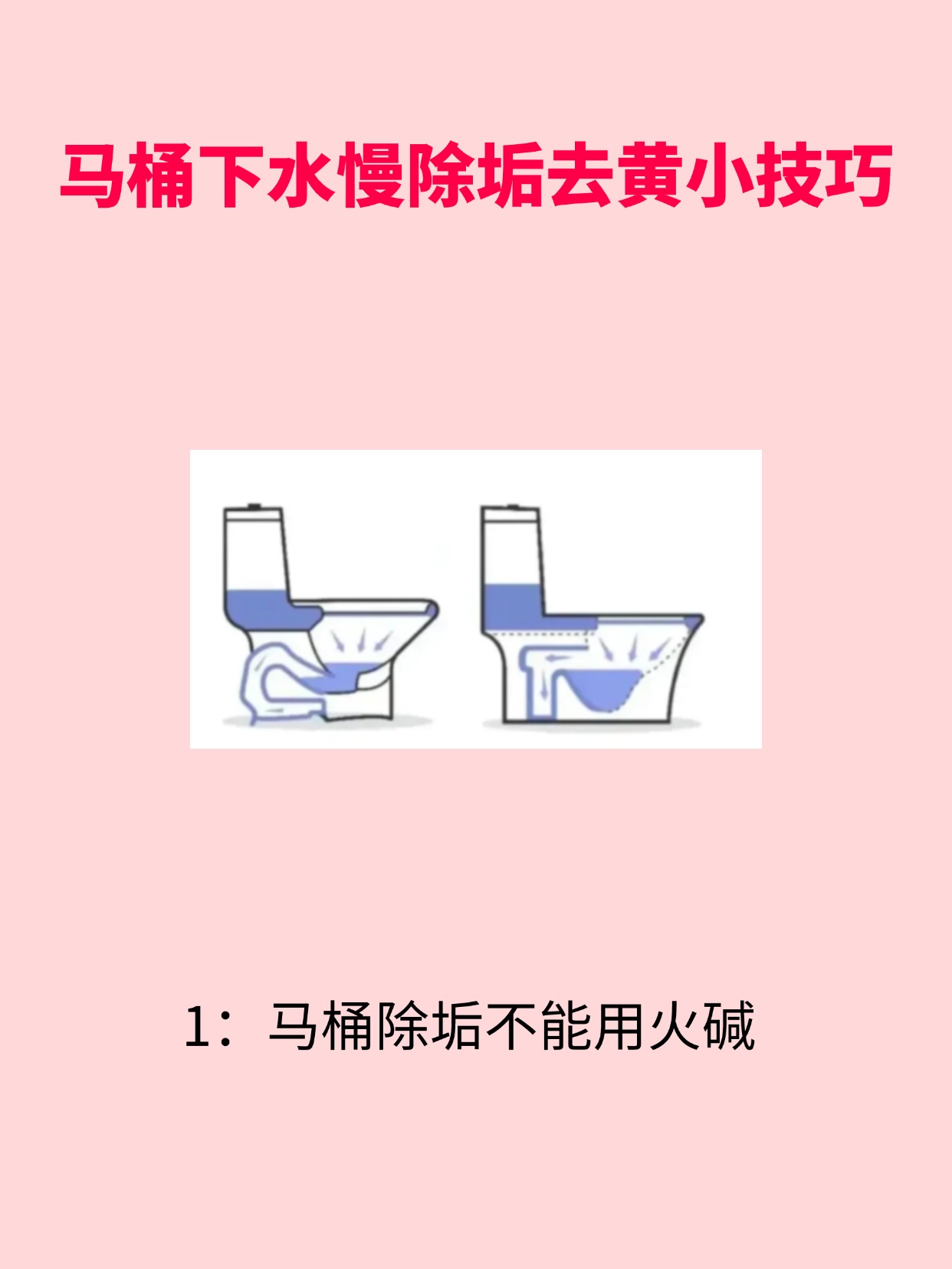 马桶下水慢除垢去黄小技巧