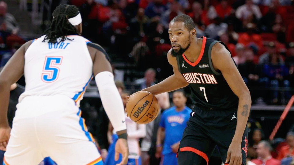 雷霆大胜火箭撕下其强队伪装：当杜兰特被围剿，休城还剩什么