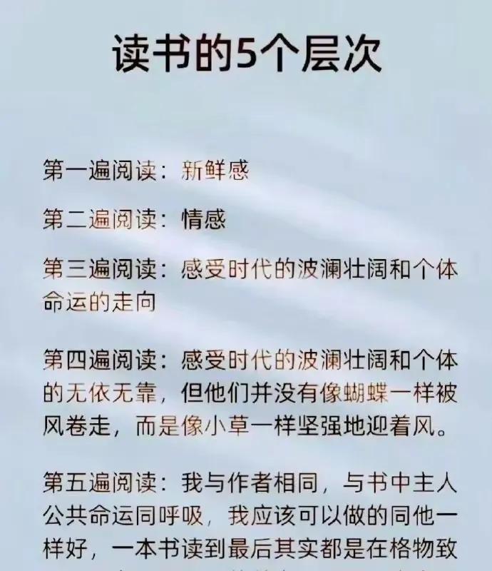 读书的五个层次！
#读书# #为什么要努力学习，为什么要读书#