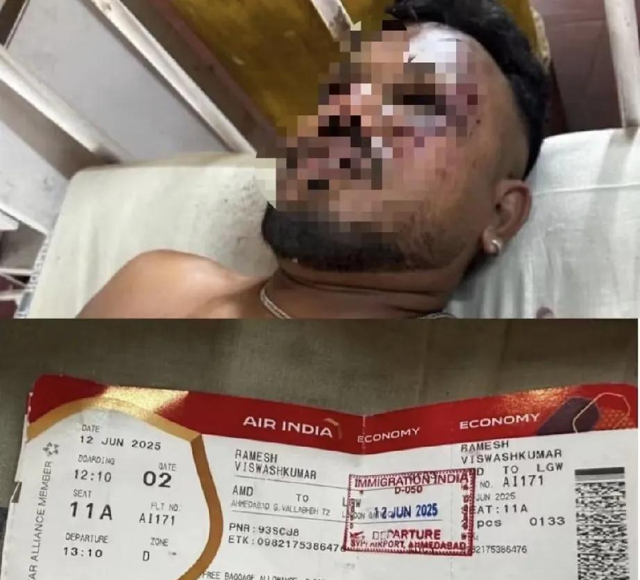 印度空难279人遇难，唯有他一人生还。
他的飞机座位是A11 ，他的病床号也是1