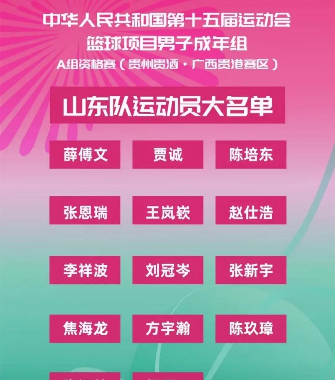 山东男篮全运会大名单公布，目标四强！  这支由巩晓彬执教的队伍，将全力冲击奖牌。