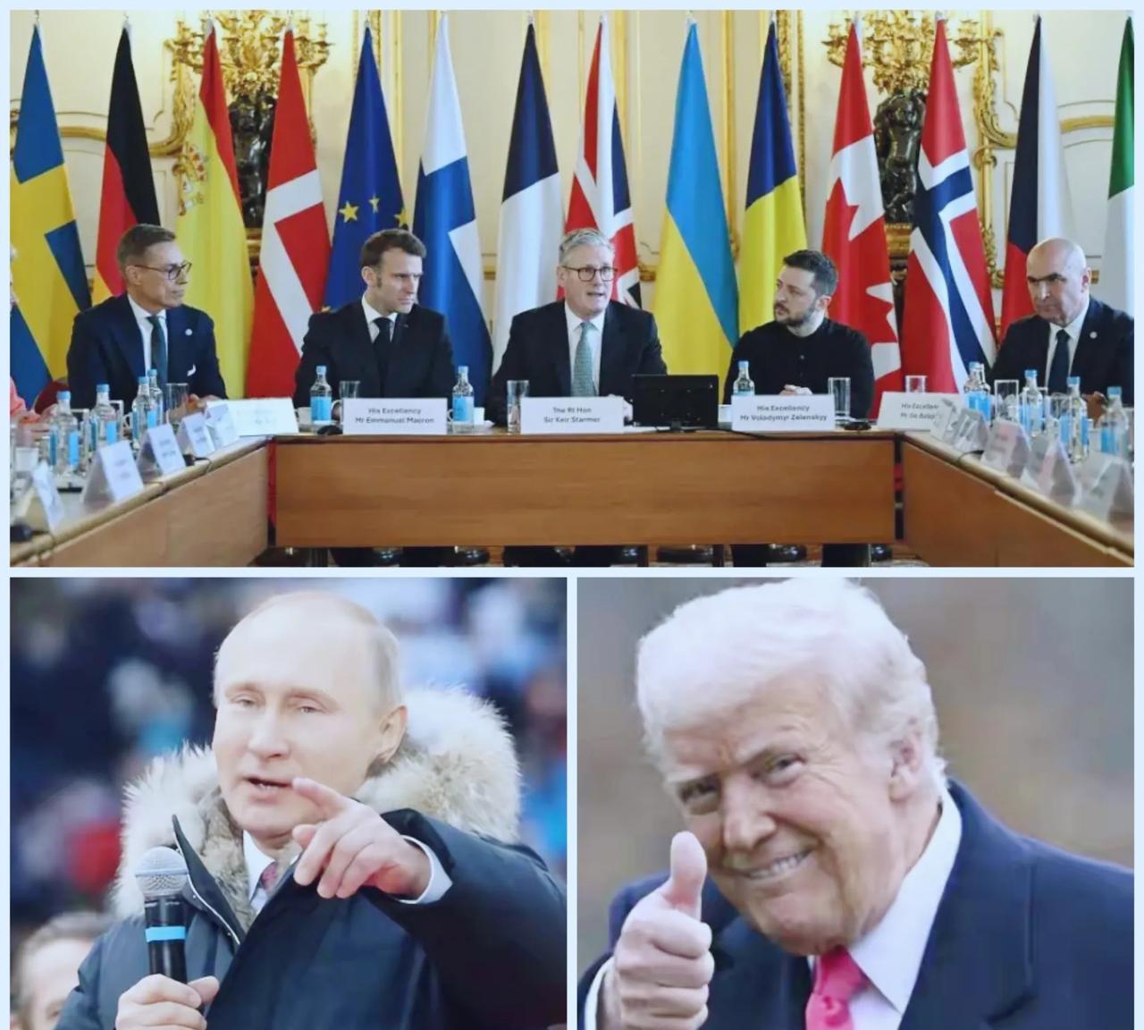 美俄会晤之际，欧洲国家也赶来凑热闹。英法德意等诸多欧洲国家领导人发表联合声明，强