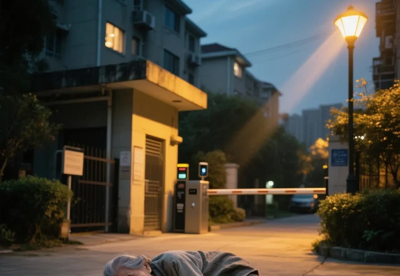 真的碰上老奶奶摔倒了
昨天傍晚我们两口子散步回来，刚进了小区东门，发现前边的路