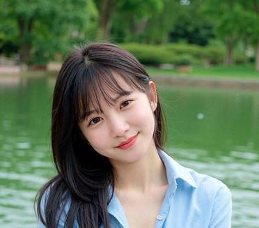 湖边遇见清新小姐姐，笑容如夏花般灿烂！