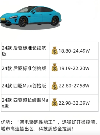 想入手一款融合前沿科技与出色性能的中大型纯电轿车？小米 SU7 是极具潜力的优质